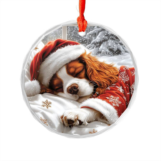 Cavalier King Charles Spaniel Dog Sleeping In Bed Design 2