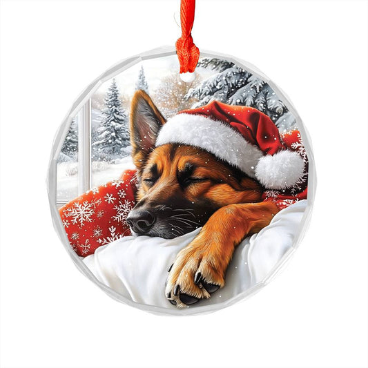 German Shepherd Dog Sleeping In Bed Design 2