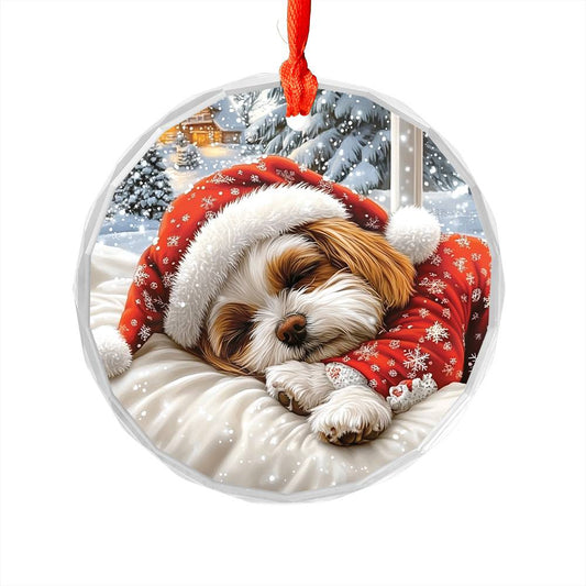 Shih Tzu Dog Sleeping In Bed Design 1