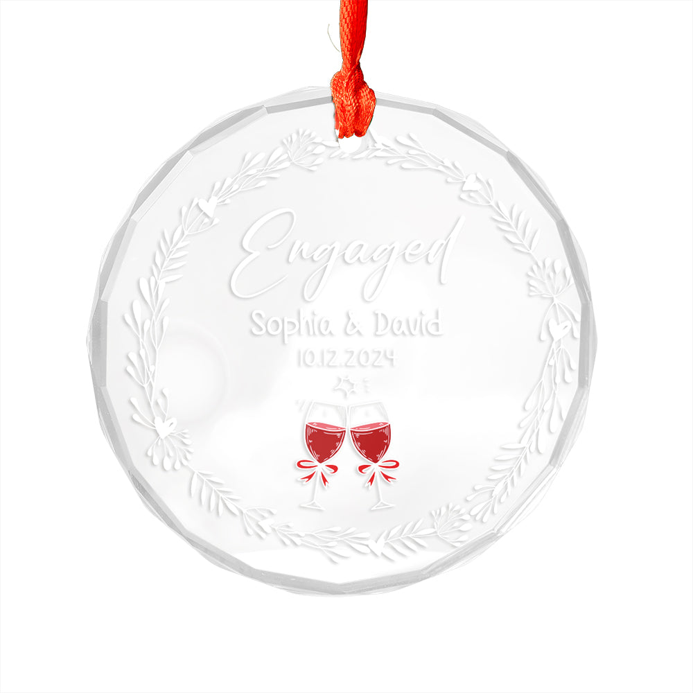 Custom Name And Date Engaged Wedding Gift
