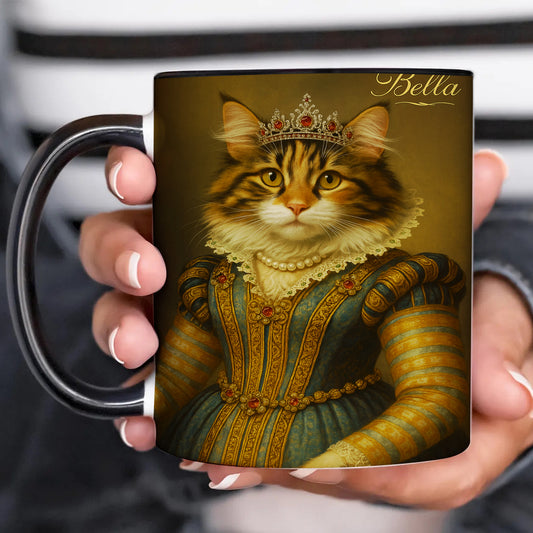 Custom Photo Sapphire Queen Cat Mug Gift For Cat Lovers