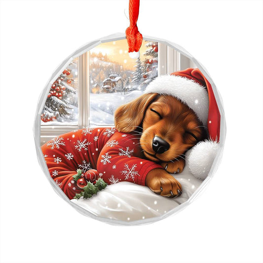 Dachshund Dog Sleeping In Bed Design 2