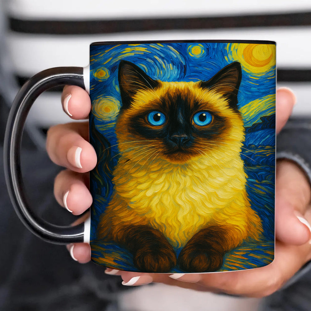 Custom Photo Cat Starry Night Mug Wall Art