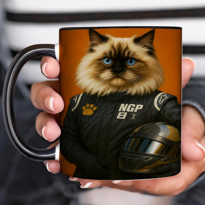 Custom Photo Cat Racer MugGift For Cat Lovers
