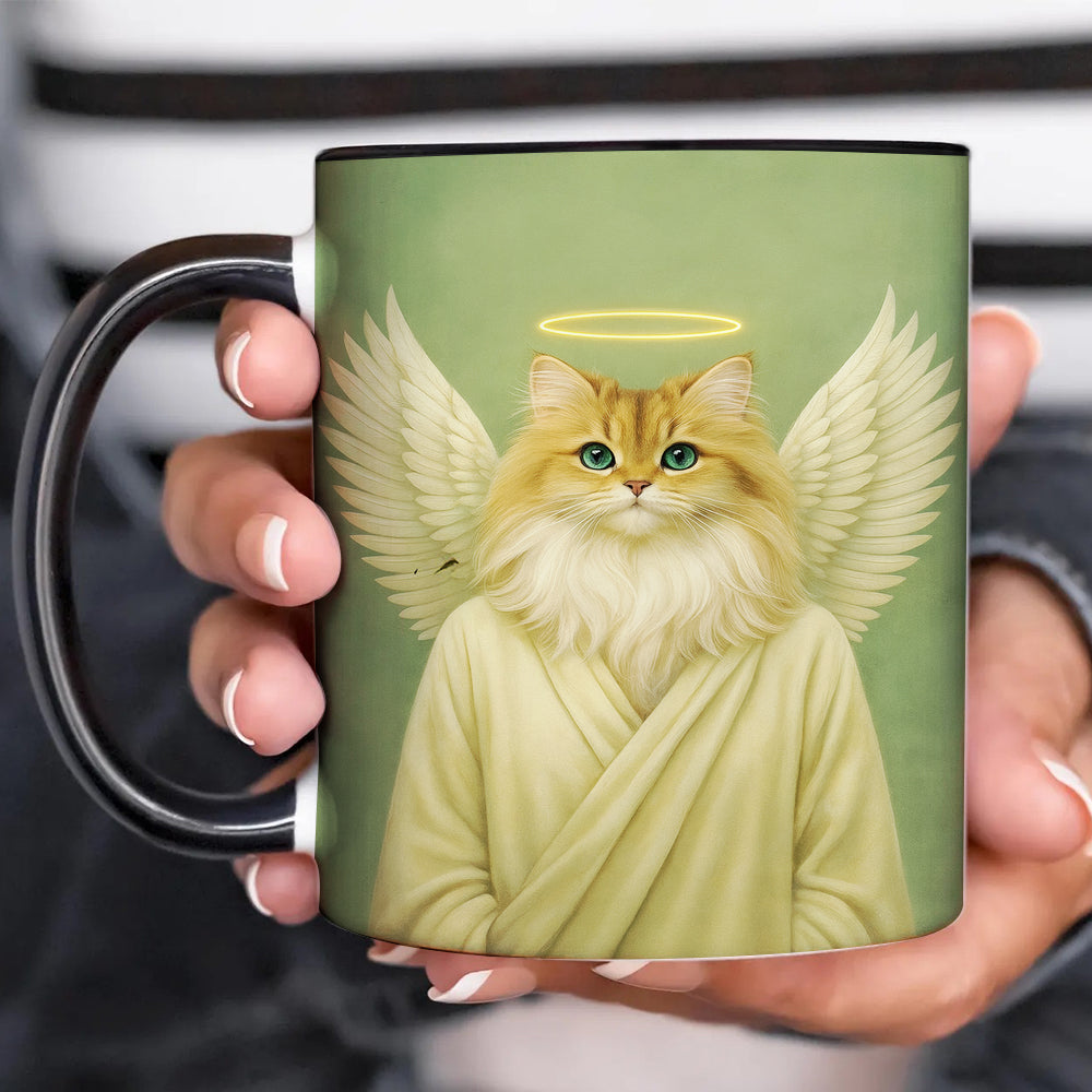 Custom Photo Angel Cat  MugMemorial Gift For Cat Lover