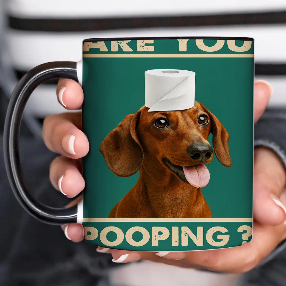 Custom Photo Funny Dog In Bathroom Mug