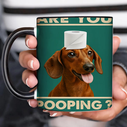 Custom Photo Funny Dog In Bathroom Mug