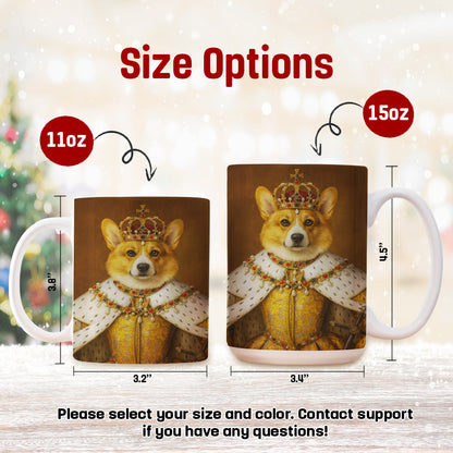 Custom Photo Crowned Queen Dog Mug Gift For Dog Lovers