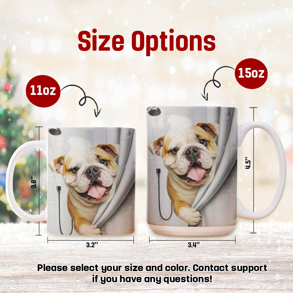 Custom Dog Photo Dog In Bathroom Mug Gift For Dog Lovers