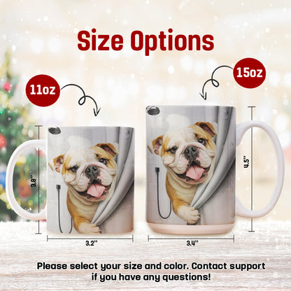 Custom Dog Photo Dog In Bathroom Mug Gift For Dog Lovers