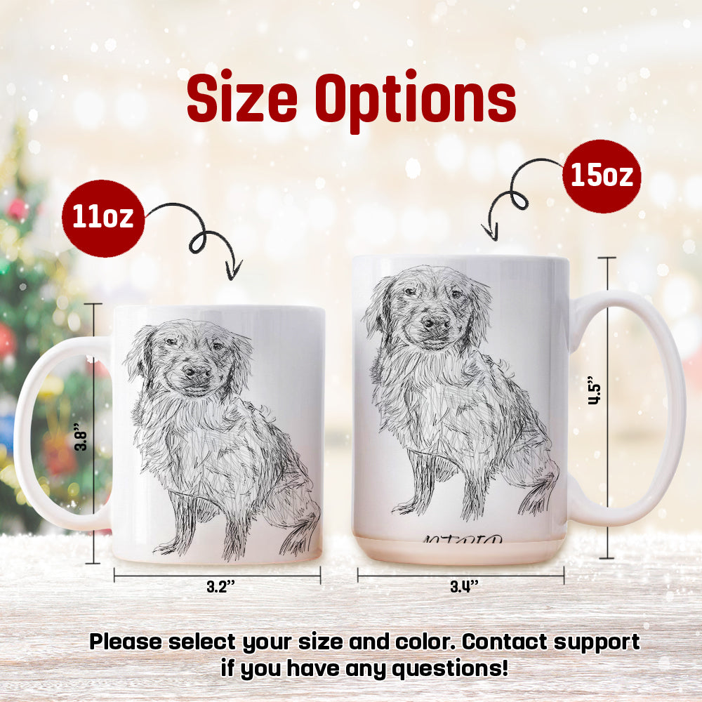 Custom Photo Dog Pencil Art