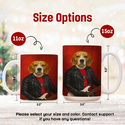 Custom Photo Guitarist Dog Mug Gift For Dog