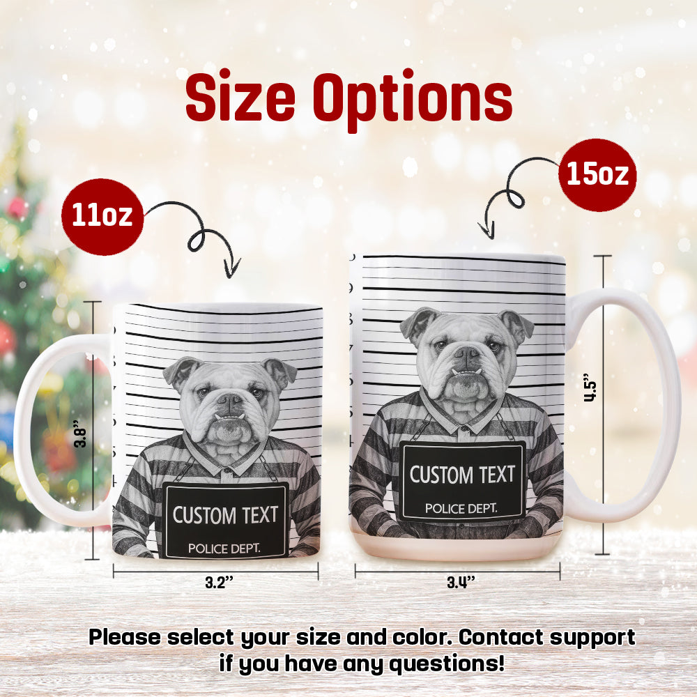 Custom Photo Dog Wanted By Pawlice Mug _ Gifts For Dog Lovers