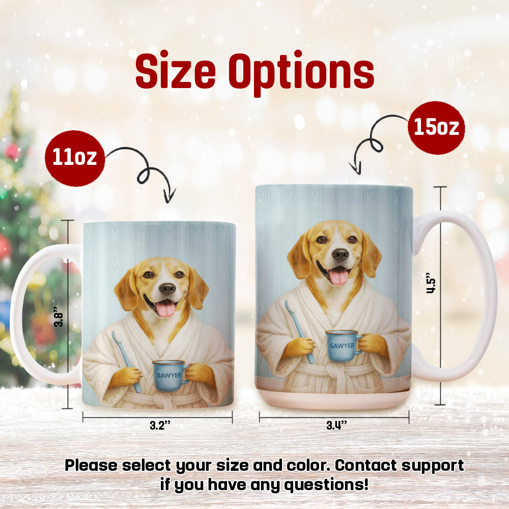 Custom Photo Dog Bathroom Mug Dog Gifts Lovers