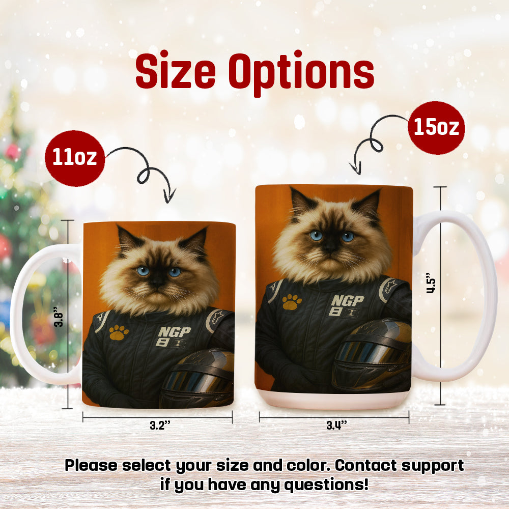 Custom Photo Cat Racer MugGift For Cat Lovers