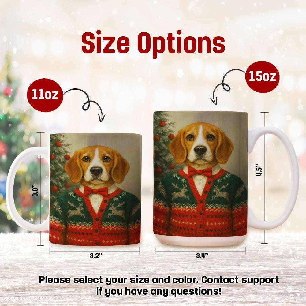 Custom Photo Christmas Dog Mug Gift For Dog Lovers