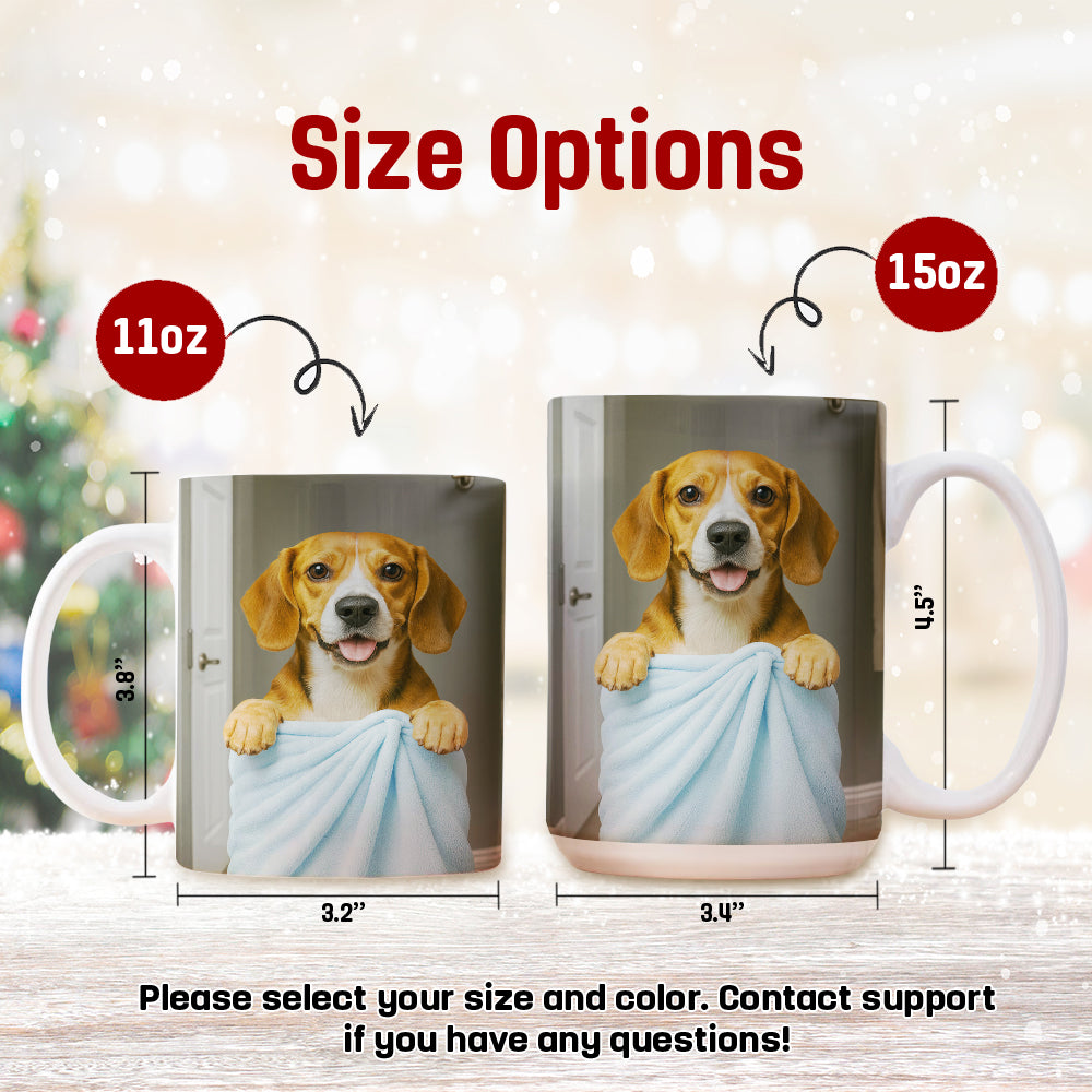 Custom Dog Photo In Bathroom Mug Dog Lover Gifts