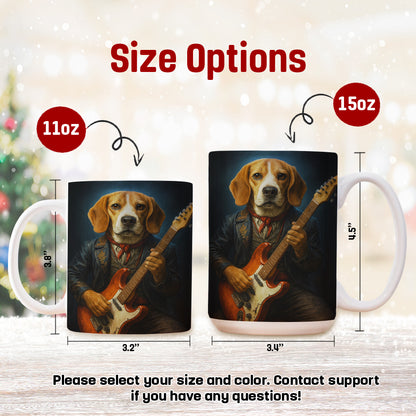 Custom Photo Dog Rock n Roll Mug Gift For Dog Lovers