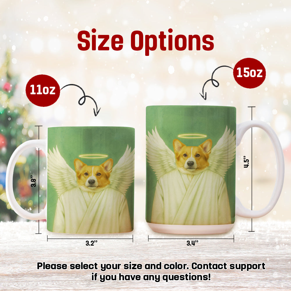 Custom Photo Angel Dog Mug Memorial Gift For Dog