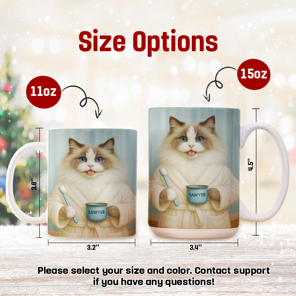 Custom Photo Cat Bathroom Mug Cat Gifts Lovers