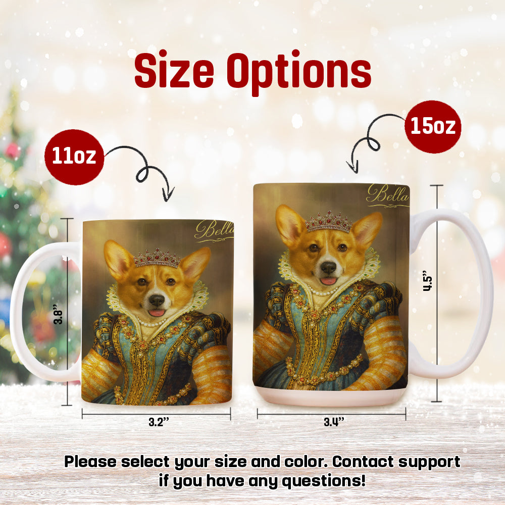 Custom Photo Sapphire Queen Dog Mug Gift For Dog Lovers