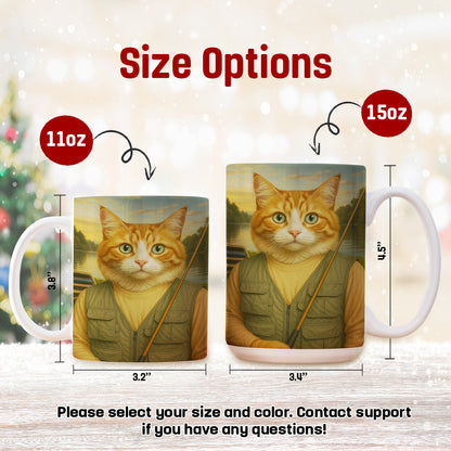 Custom Photo Fisherman Cat Mug