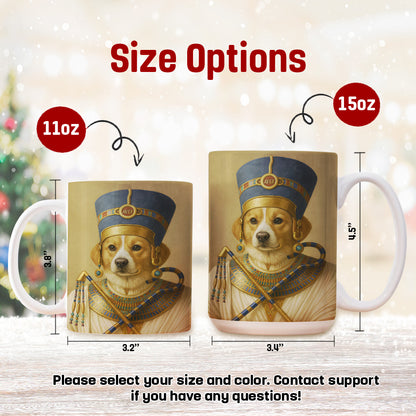 Custom Photo Egyptian Queen Dog Mug Gift For Dog Lover