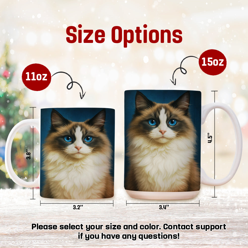 Custom Cat Deep Blue Mug