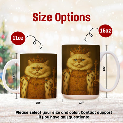 Custom Photo Cat King Royal Mug _ Gift For Cat Lovers