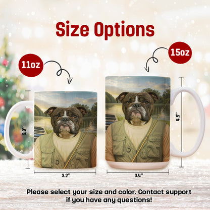 Custom Photo Fisherman Dog Mug
