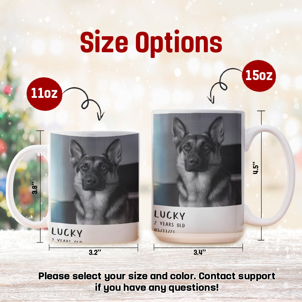 Custom Photo Polaroid Film Mug Gift For Dog Lovers