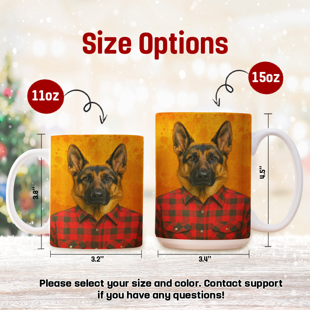 Custom Photo Dog In Red Shirt Mug Gift For Dog Lovers