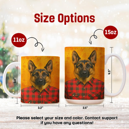 Custom Photo Dog In Red Shirt Mug Gift For Dog Lovers