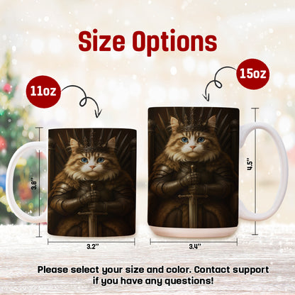 Custom Photo Cat Mug Royal Pet Portrait