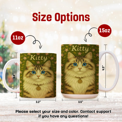Custom Cat Portraits From Photo From Photo Mug