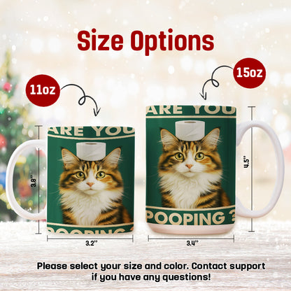 Custom Photo Funny Cat In Bathroom Mug
