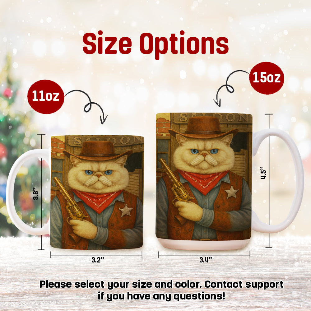 Custom Photo Cat Cowboy Mug