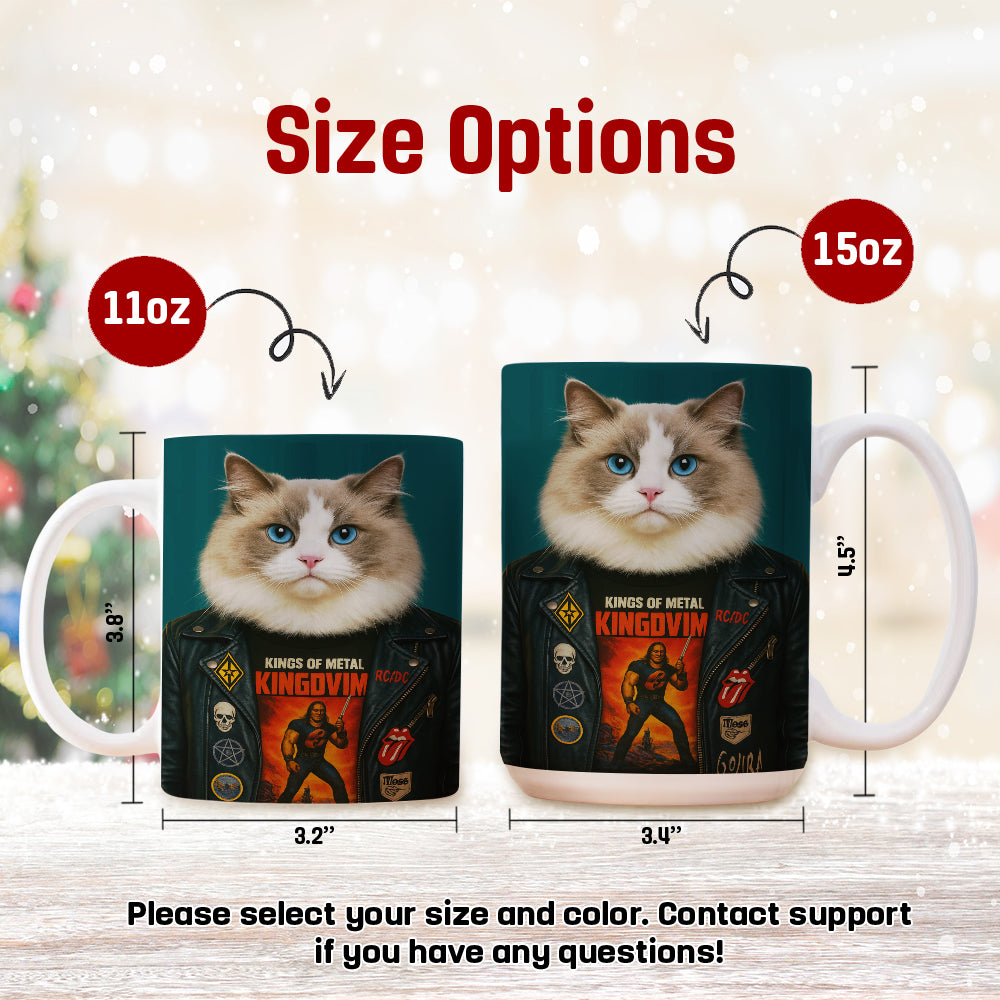 Custom Photo Cat Rock n Roll Mug