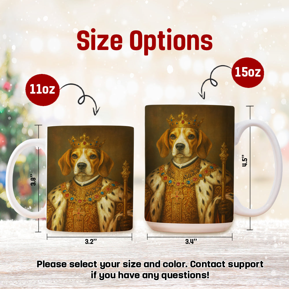 Custom Photo Dog King Royal Mug _ Gift For Dog Lovers