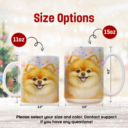 Custom Photo Dog Floral Watercolor Art