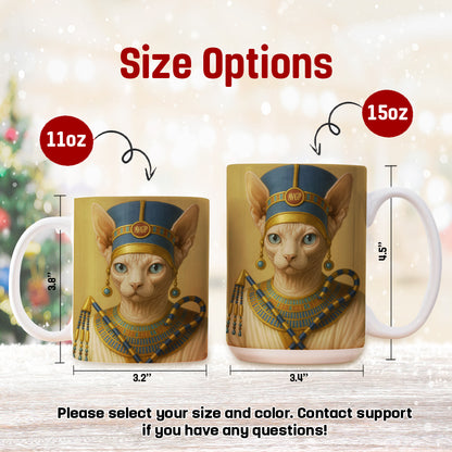 Custom Photo Egyptian Queen Cat MugGift For Cat Lover