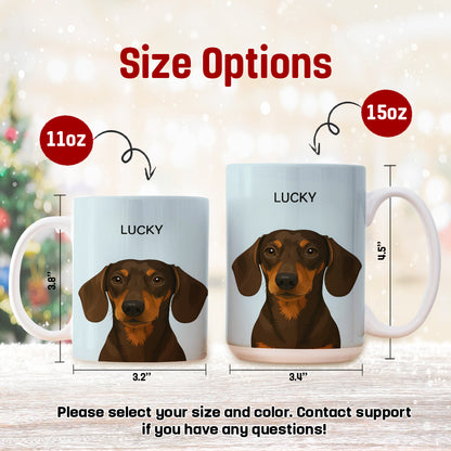 Custom Photo Minimalist Classic Dog Mug Gift For Dog Lovers