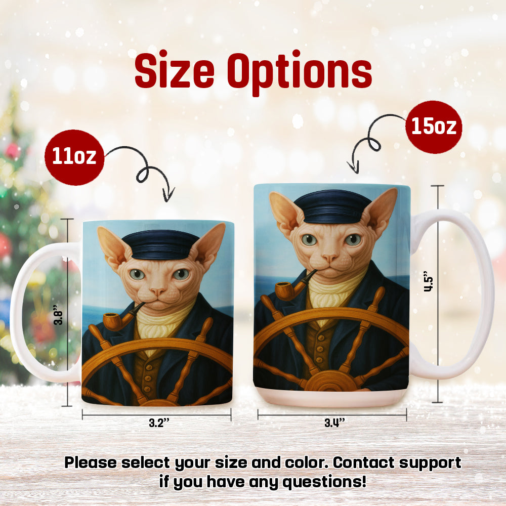 Custom Photo Sailor Cat MugGift For Cat Lovers