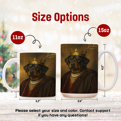 Custom Photo Crown King Dog Mug Gift For Dog Lovers