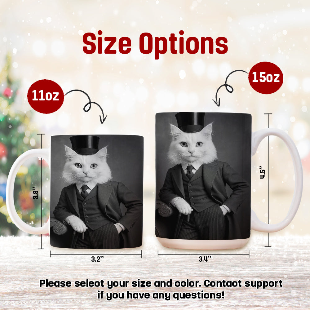 Custom Photo Gentleman Cat Gift For Cat Lovers