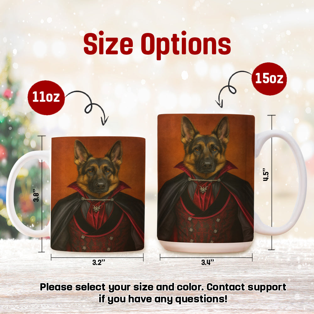 Custom Photo Vampire Dog Mug Gift For Dog Lovers