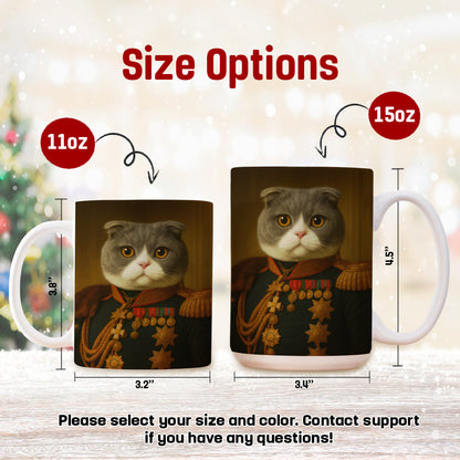 Custom Photo Cat Royal King Mug _ Gift For Cat Lovers