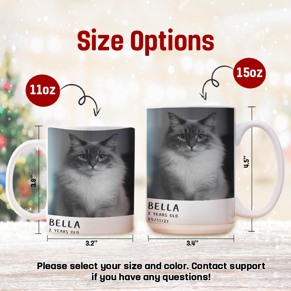 Custom Photo Polaroid Film MugGift For Cat Lovers