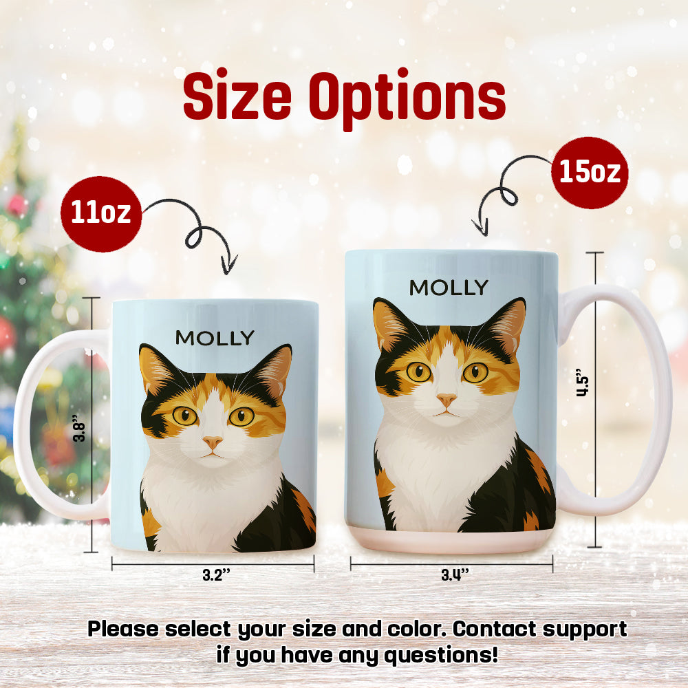 Custom Photo Minimalist Classic Cat MugGift For Cat Lovers