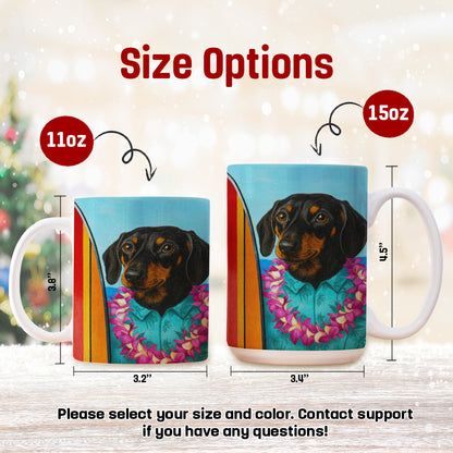 Custom Photo Surfer Dog Mug Gift For Dog Lovers